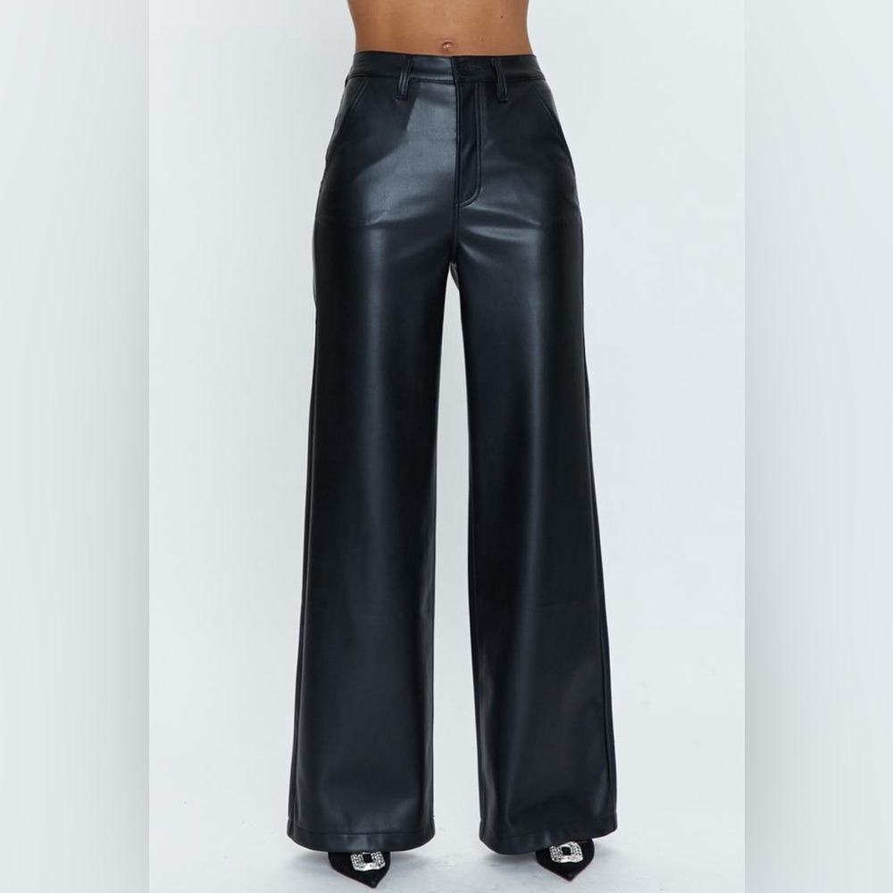 Pistola Lana Trouser High Rise Ultra Wide Leg - Slate Black